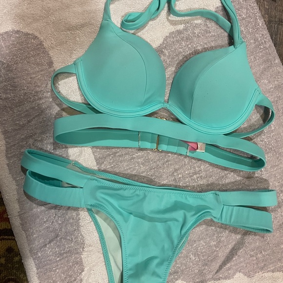 Victoria Secret Strappy seaFoam Bikini - Picture 3 of 5